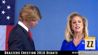 horny Donald fucks Hillary during a debate hot pussy fuck xxx